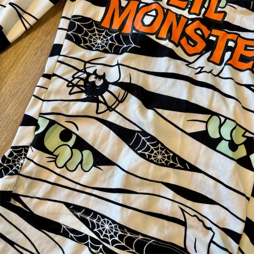 Way to Celebrate Halloween Pajama Set Kids Size 10 Glow in the Dark Mummy